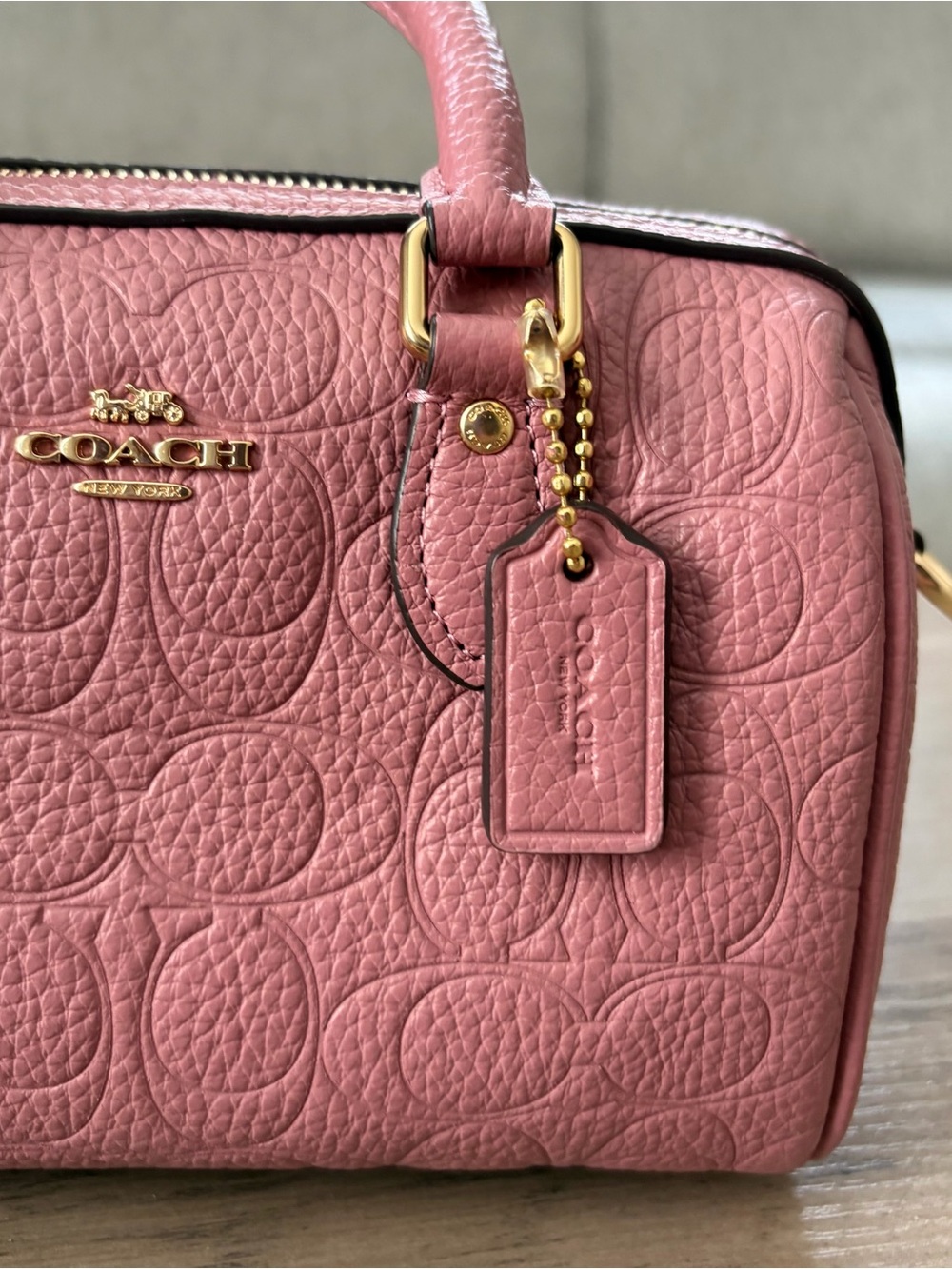Coach Mini Rowan Monogram Leather Peony PRICE FIRM - Picture 4 of 7